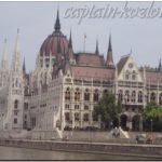 Пештский берег Дуная. Парламент Венгрии. Будапешт