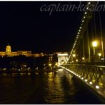 Вид с цепного моста ночью. Будапешт