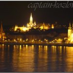 Вид на Буду ночью от здания Парламента. Будапешт