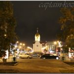 Часовня Святого Николая вечером. Город Новосибирск, 2013й год