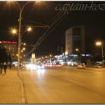 Красный проспект вечером. Город Новосибирск, 2013й год