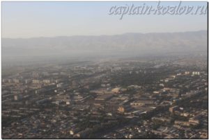 Душанбе с высоты птичьего полета. Таджикистан. Средняя Азия