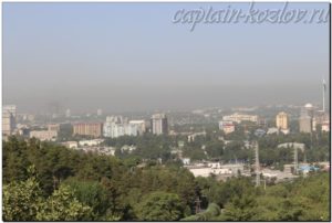 Вид на Душанбе с высоты.. Таджикистан. Средняя Азия
