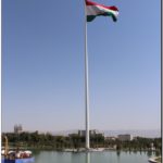 Самый высокий в мире флаг в парке Национального флага. Душанбе. Таджикистан. Средняя Азия
