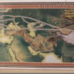Карта шелкового пути. В музее-крепости Ходжента. Таджикистан. Средняя Азия